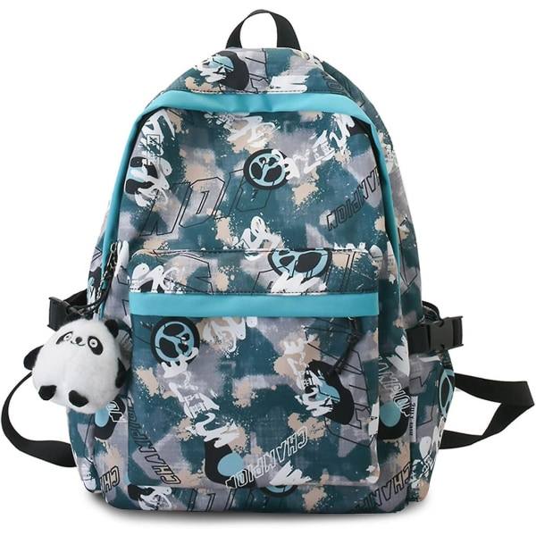 Casual Ryggsäck Skolväska College Skolväska Flickor Pojkar Skolväska För Universitet Utomhus Resa Arbete Camping Casual Dagryggsäckar, Grön