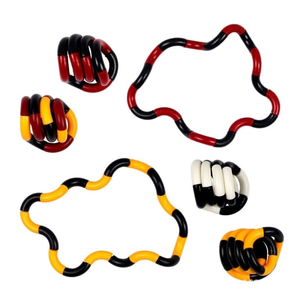 4 set med fidget leksaker, Tangle- fidget leksaker, finger sensoriska leksaker, hjärna