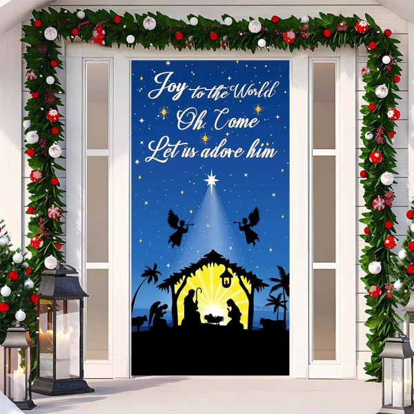 Jule-Dørramme Glædelig Jul Grinchmas Font Veranda Skilt Vinter Nytår Jul Julehjem Fest Dekorationer og Tilbehør