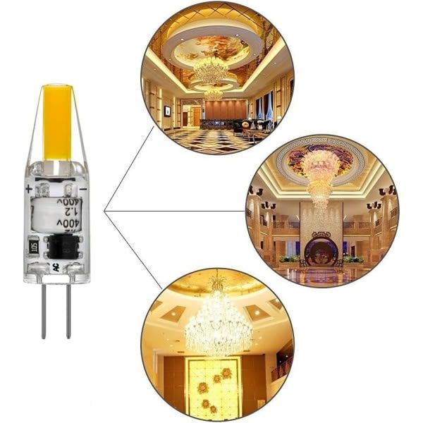 REMAKE G4 LED 220V 2W 2700K varmvit 200LM, silikonlampor ersätter traditionella 20W halogenlampor, förpackning med 5 stycken