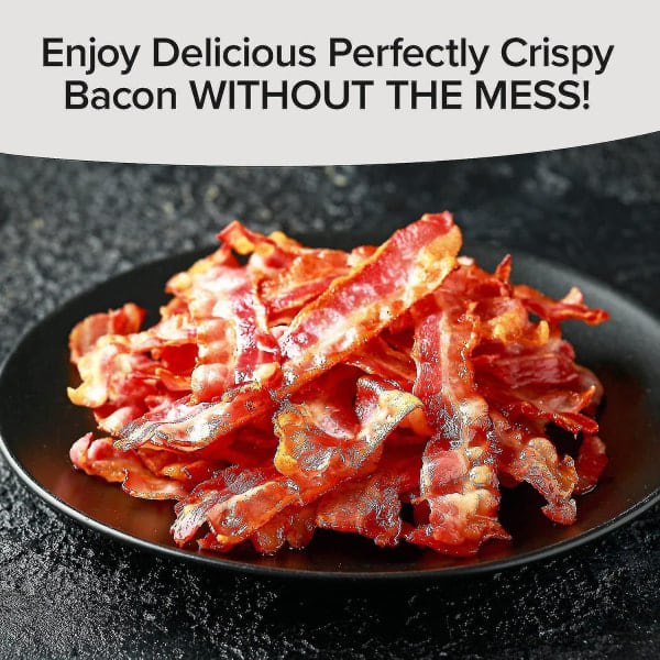 Mikrovågsugnsbaconkokare - Stänkskyddad design för bacon utan stänk och kladd