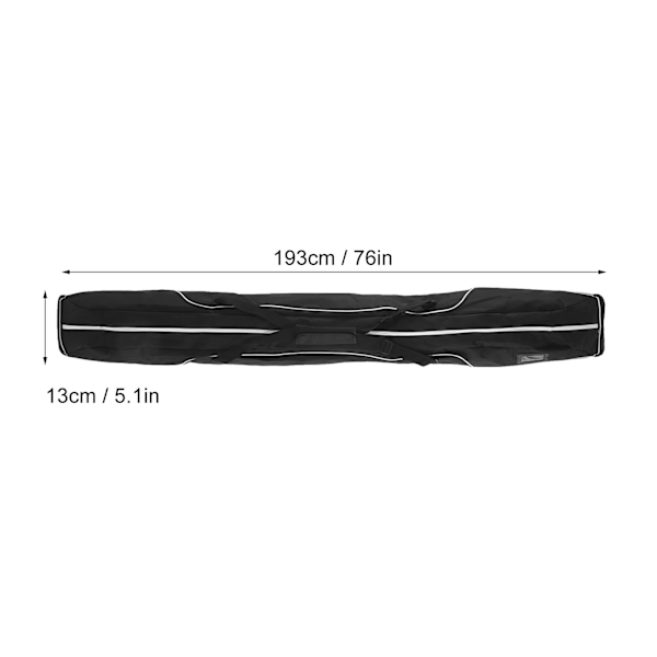 Skidväska Snowboardväska Axelremmar Dragkedja Oxfordtyg Vattentät Skidförvaringsväska Upp till 193 cm för Skidresor