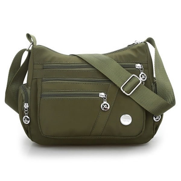 REMAKE Vattentät Nylon Crossbody Handväska med Enkelsida Mörkblå