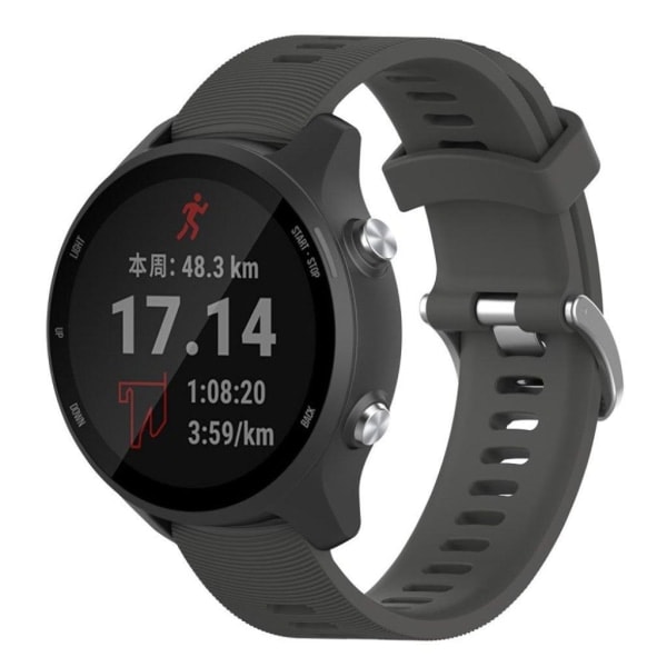 Garmin Forerunner 245 urrem i silikone - Grå Sølvgrå