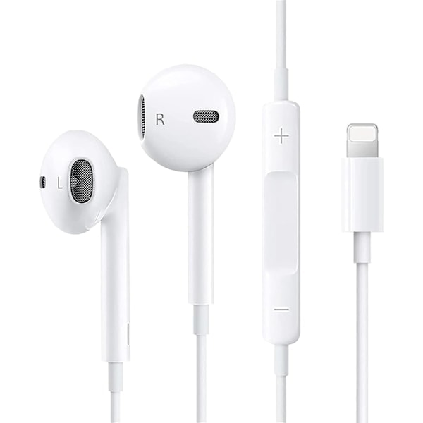 REMAKE Apple Hörlurar Trådbundna iPhone Hörlurar In-Ear Hörlurar med Volymkontroll och Mikrofon, Kompatibel med iPhone XS-14 Pro Max