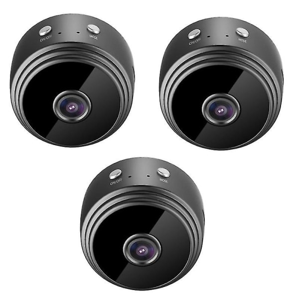 REMAKE 3-pack Mini Wifi-kameror, Trådlösa kameror med ljud och videoströmning i realtid, HD 1080p Hem