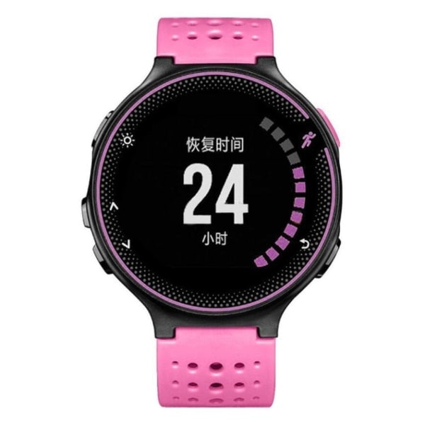 Garmin Forerunner 220 / 230 / 235 / 620 / 630 Silikonklokkearmbånd med to farger - Rosa / Svart Rosa