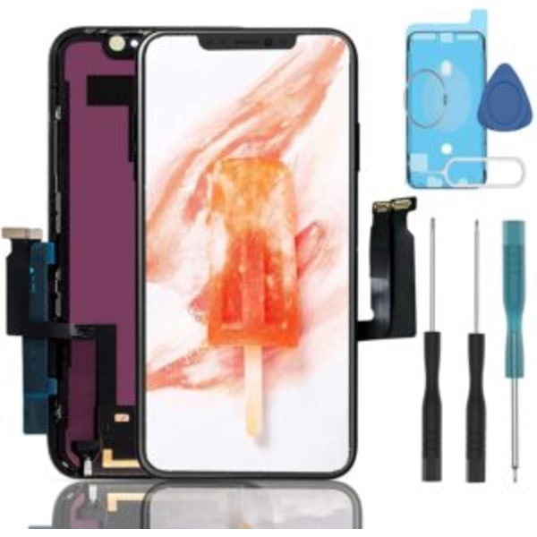 Udskiftningsskærm til iPhone Xr med værktøj og vandtæt lim