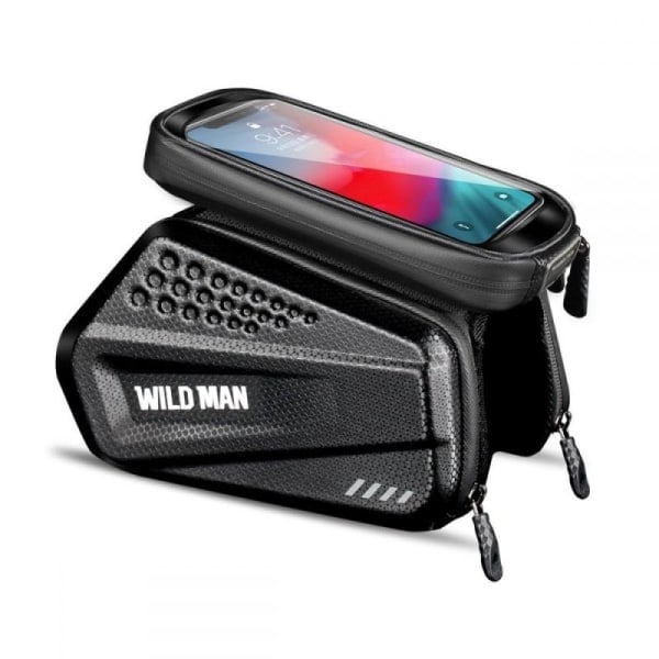 Vandafvisende Cykeltaske med Mobilrum WildMan HardPouch XXL Sort
