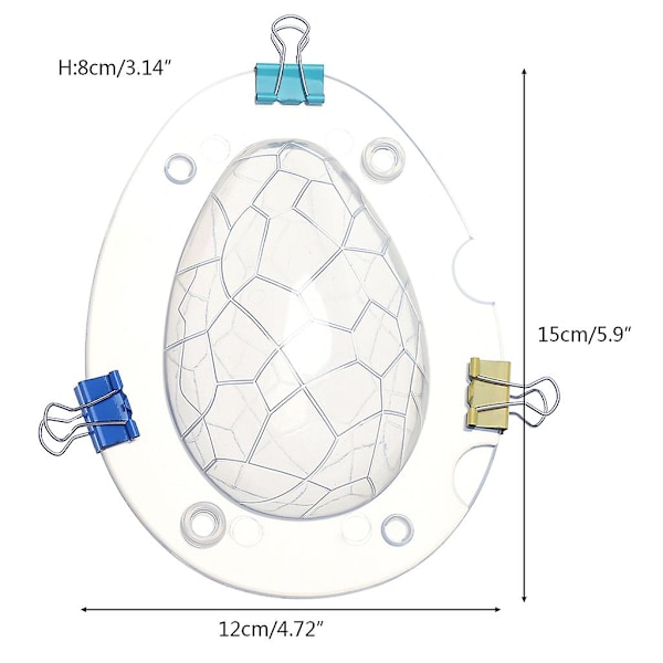 3D Plast-Dinosaur Egg sjokolademold DIY Håndlaget Kakedekorasjon