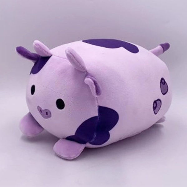 Plushdjur Ko med Frukt Dekoration Anti-rynka Plyschmaterial Present till Jul Födelsedag Nyår Blåbär