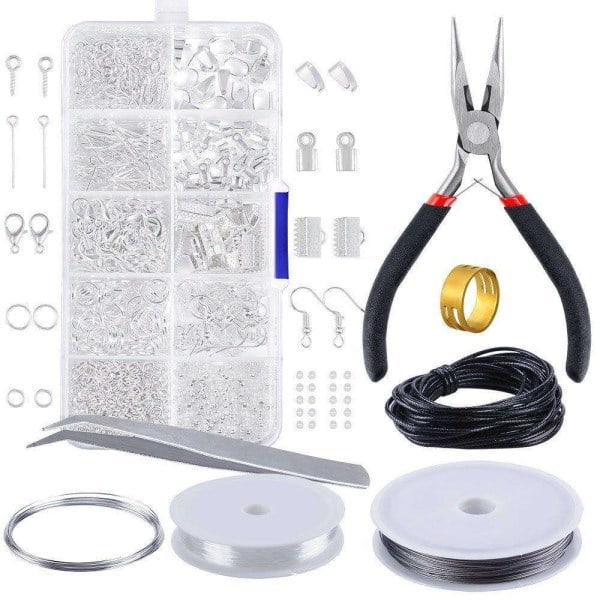 Jewelry Making Kit - Pliers, Wire, Rings - DIY Silver