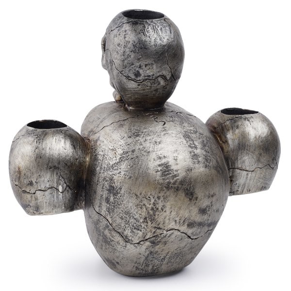 1 stk Harpiks Skallehode Ornament Modell Kreativ Dekorativ Halloween Lysestake Skjelett Lysestake