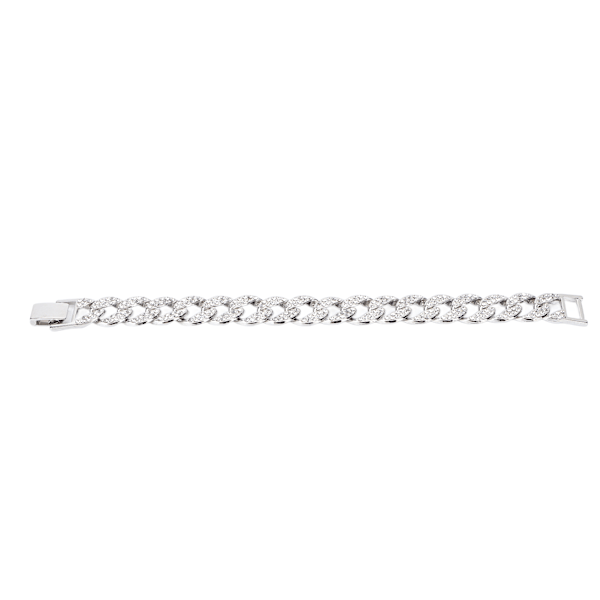 Trendigt armband med diamanter inbäddade hiphop armband smycken accessoar present till män kvinnor par 8 tum