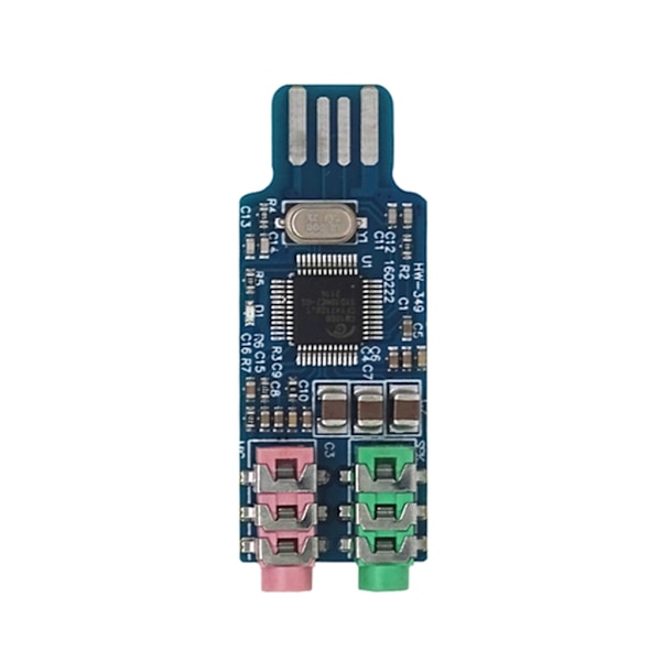 Driverfrit USB-lydkort Computer Eksternt lydkortmodul Laptop-lydkort CM108 USB-lydkort Chipudskiftning