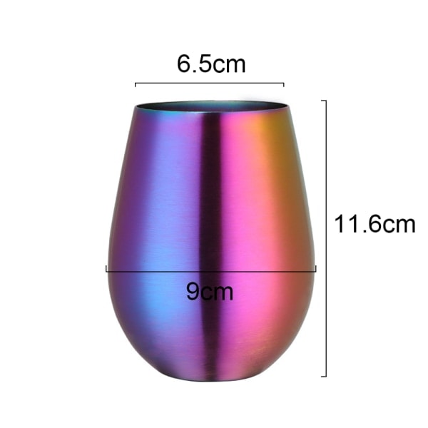 Farsdaggave - Stemløse Vinglass i Rustfritt Stål - Bærbare Vinglass for Utendørs og Ved Bassenget - Symphony