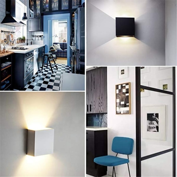 REMAKE Indendørs LED Vægslamper, Op og Ned Vægslampe 6W Moderne Aluminium Vægslampe, til Soveværelse, Stue, Gang, Cafe, Varmt Hvidt