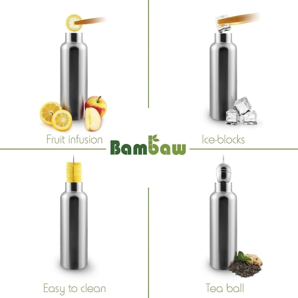 Isoleret rustfrit stål vandflaske Thermos stor vandflaske 1000 ml