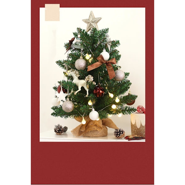Mini Julgran 50cm Bordsgran Konstgjord Julgran för Jul, Hem, Kök, Matbord Dekoration