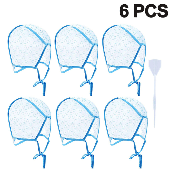 6 pieces Tipping Cap Highlight Hair Cap Salon Hair Dyeing