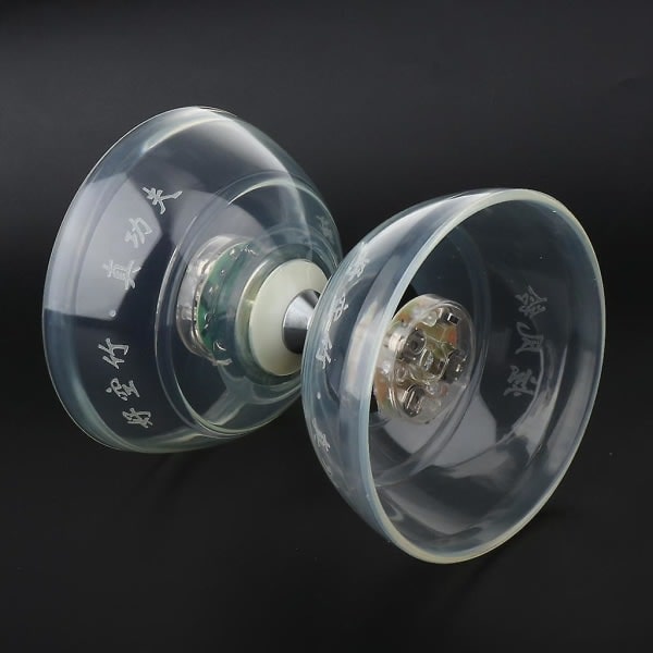 1/2/3 Jongleringslegetøj Triple Light Diabolo med Håndtag & Hvid 13cm 1stk
