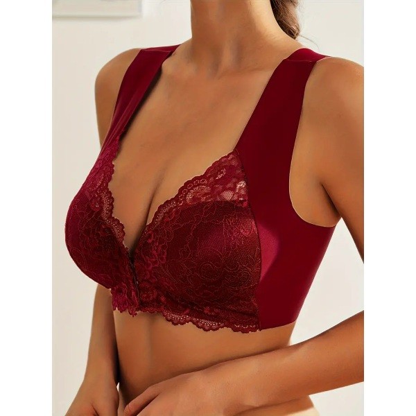 Supermyk & Komfortabel Frontlukking BH, Elegant Lacefri Push-Up BH, Morsdagsgave