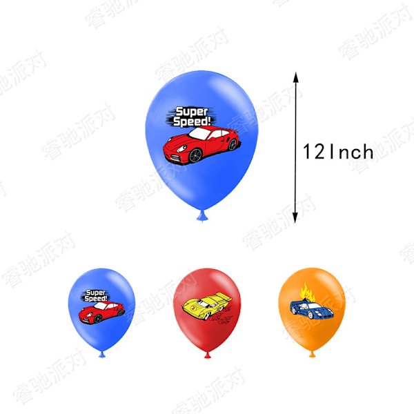 REMAKE Hot Wheels Bursdagsfest Dekorasjoner Banner Ballong Kake Dekorasjon Sett
