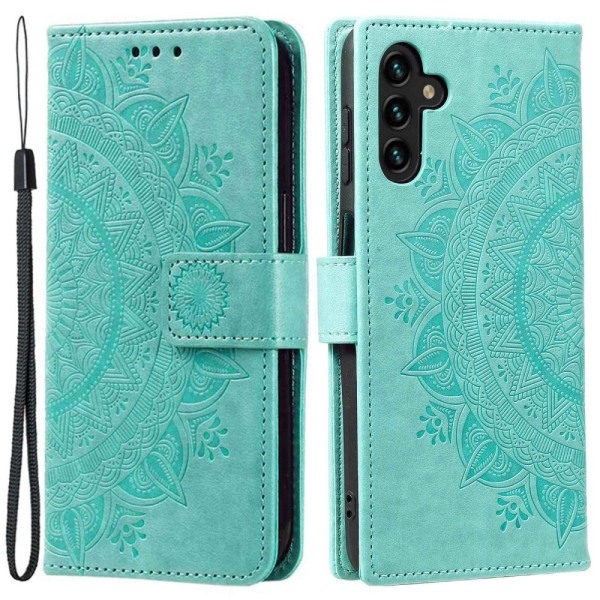 SKALO Samsung A54 5G Mandala Plånboksfodral - Turkos Turkos