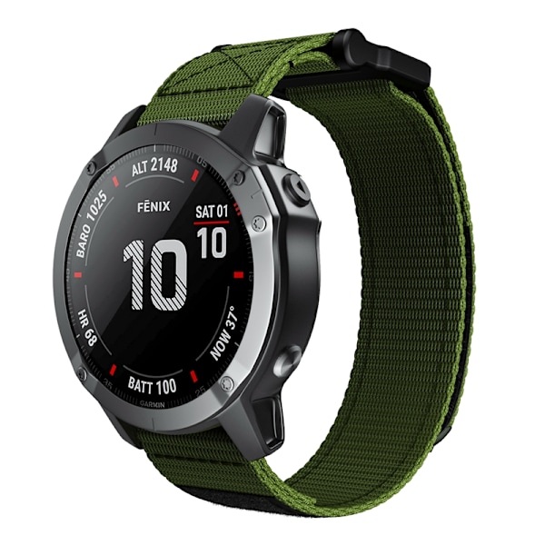 Kellon ranneke 22 mm Garmin Fenix 5/6/7 Forerunner Approach Nylon -kelloille