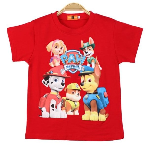 Barn T-SHIRT PAW PATROL Röd 2 Storlekar Röd 110