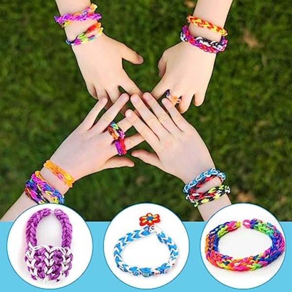 REMAKE Loom Bands-sett 2500 håndverkstykker 40 farger armbånd gjør det selv