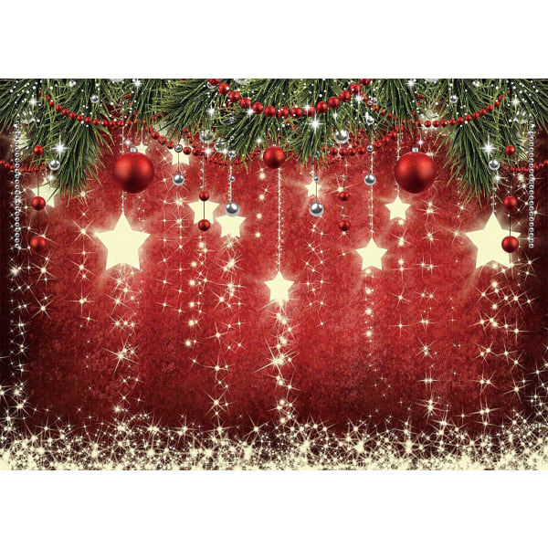 Rød julebakgrunn med glitrende stjerner for nyttårsfotografering, nyttårsaften for barn og A