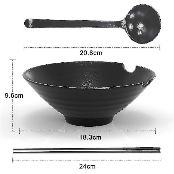 REMAKE Ramen skålset med 6 delar och 1000 ml fyllnadskapacitet -