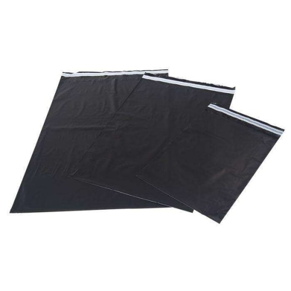 30 pcs Black e-commerce bag/mail order bag - 25 x 35 cm Black