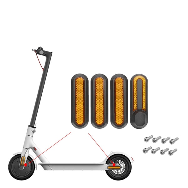 Reflekterende navdeksler for Xiaomi M365/PRO/PRO 2/1S 4-pakke Oransje