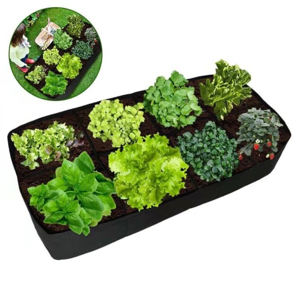 Plantepose for hagebed i filtstoff, store planteposer for hagearbeid 180cm*90cm*30cm