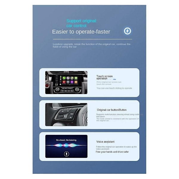 REMAKE Trådløs CarPlay Adapter 2024, den tyndeste, hurtigste og mindste trådløse CarPlay adapter, faktor