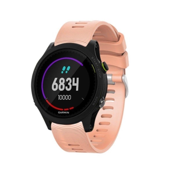 Garmin Forerunner 245 yksinkertainen silikoniranneke - Vaaleanpunainen Rosa