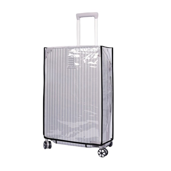 Transparent kuffert med sort kant