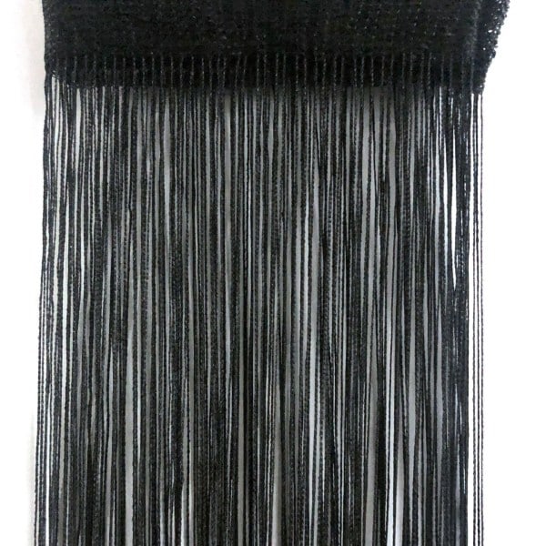 Frynser gardin 100x200 cm 1 par Svart