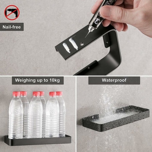 Duschshelf Väggmonterad Badrumsvagn Med Förvaringskåp Rostfri Skadafri För Kökstillbehör 30cm