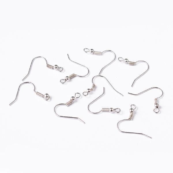 REMAKE SALE ___500 pcs. Nickel-free platinum-plated ear hooks 18 mm.