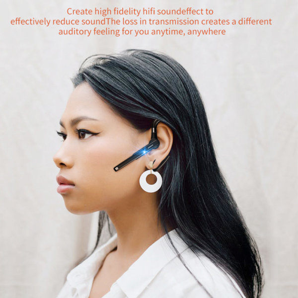 Bluetooth-hörlurar 5.1 Dubbla mikrofoner CVC 8.0 brusreducering Svart