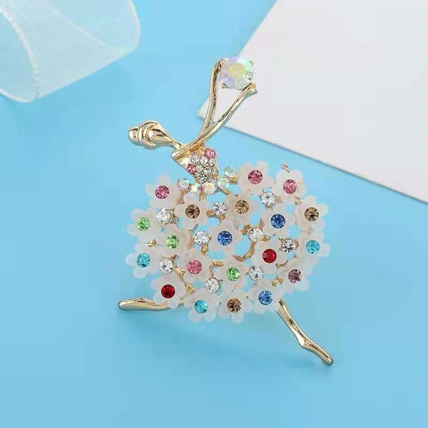 Rhinestoneögon Lip Brosch Legering Brosch Ballet Corsage Kostymtillbehör Smycken