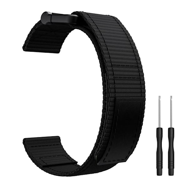 Klokkerem 22 mm for Garmin Fenix 5/6/7 Forerunner Approach Nylon Svart