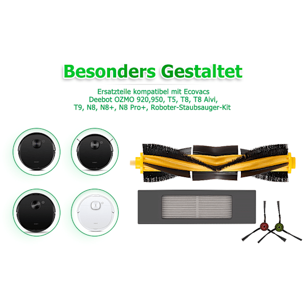Tilbehør Ecovacs Deebot OZMO 920, 950, T5, T8 AIVI Max 10 deler