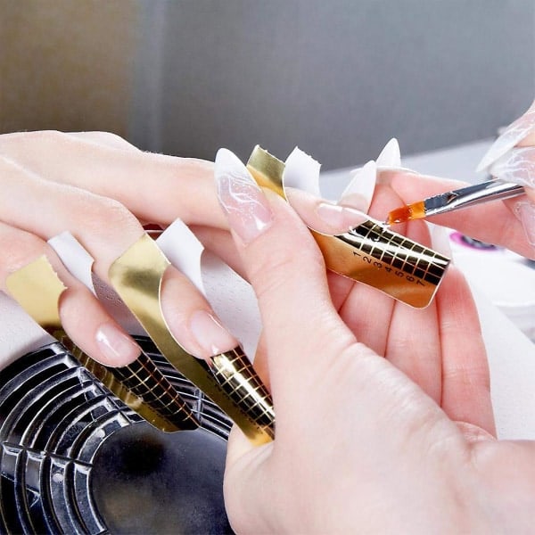 500 st Gel Nagelförlängningsformar Gel Nagelkonst Tips Nagelförlängningsformar för Naglar Manikyr Design Pappersbricka Tillbehör