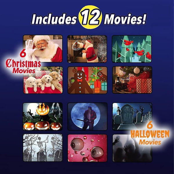 REMAKE Halloween Jul Holografisk Projektor Vindue Projektor Led