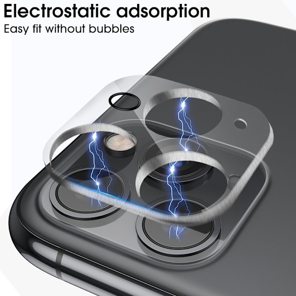 2-pakning Linsebeskytter for iPhone 15 Pro Max Kamera Herdet Glass Transparent