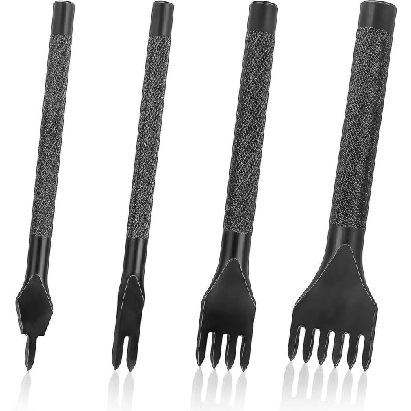 4 st Handtag halkfri läder syntetiskt läder snidningsverktyg tandavstånd 4 mm